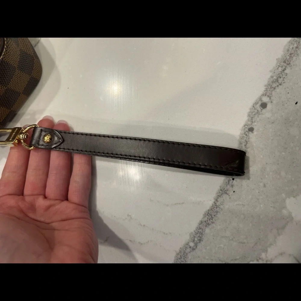 Louis Vuitton Damier Ebene Macao Wristlet Clutch Bag